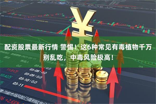 配资股票最新行情 警惕！这6种常见有毒植物千万别乱吃，中毒风险极高！
